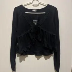 axes femme 黒 長袖カーディガン