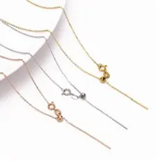 スライドアジャスター付き サージカルステンレス ネックレス あずきチェーン