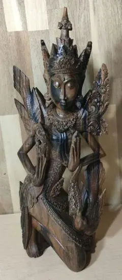 【フォロー割・匿名配送】 座像　総高さ約25㎝　一面六臂　神像　仏像　坐像 延長・匿名配送】 座像 総高さ約25㎝ 一面六臂 神像 仏像 坐像 - メルカリ