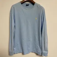 POLO RALPH LAUREN 水色 長袖カットソー ポロロゴ L