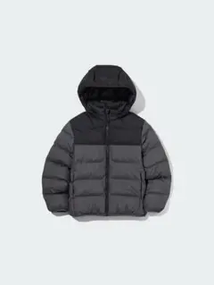 ユニクロ パフテックウォッシャブルパーカ ウォームパデッド 130グレー