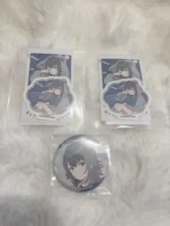 学園アイドルマスター 学マス あみあみ くじ 缶バッジ ステッカー 月村手毬