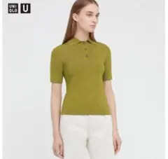 UNIQLO U ニット ポロシャツ 半袖　ベージュ