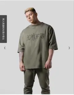 LYFT ビッグTシャツ カーキ OLD ENGLISH