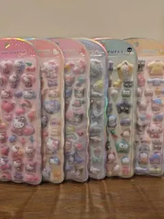 コットンパフィーシール　サンリオ　コンプセット