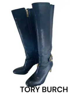 Tory Burch ブラックレザー ロングブーツ 6 1/2 23.5cmのサムネイル