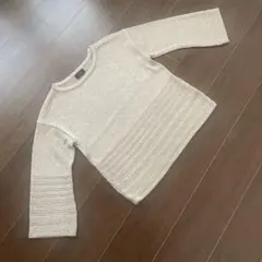 【たーこ様専用】modify ベージュ 五分袖ニット Mサイズ