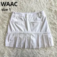 【WAAC】美品 プリーツスカート ホワイト 1サイズ レディースのサムネイル