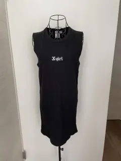 X-girl ブラック ノースリーブ ワンピース M