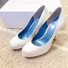 【ウエディングシューズ】BENIR ホワイト パンプス 12cmヒール