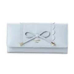 サマンサベガ クローシェかぶせ長財布 ライトブルー