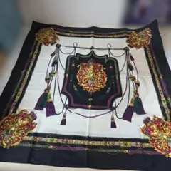 豪華な紋章デザイン スカーフ 77cm