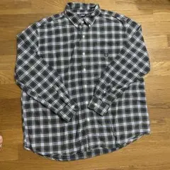 CHAPS チャップス長袖シャツ チェック柄 コットンオックスフォード XXL