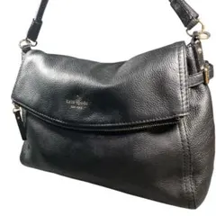 人気 ケイトスペード 2way ショルダーバッグ ハンドバック シボ革 黒