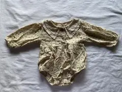 襟付きナチュラルロンパース　80 花柄