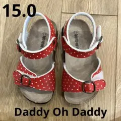 Daddy Oh Daddy 女の子用　赤色　水玉 サンダル 15.0cmのサムネイル