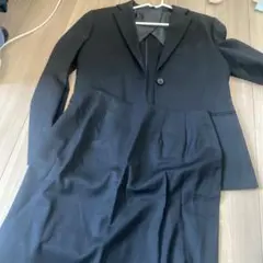 SUIT SELECTブラックスカートスーツ シングルボタン