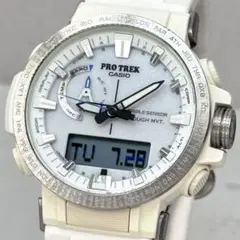 美品 PROTREK PRW-60 電波ソーラー ホワイト シルバー アナデジのサムネイル