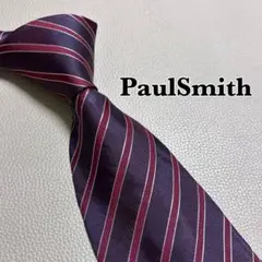 ポールスミス　ネクタイ　ストライプ ドット　チェック　パープル　紫色