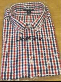 LANDS' END 半袖チェックシャツ XLのサムネイル