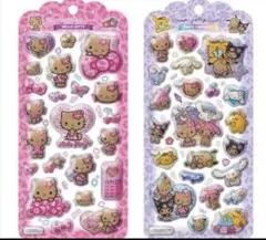 サンリオキャラクターズ 日焼けキティ ドロップジェリーシール2枚セット