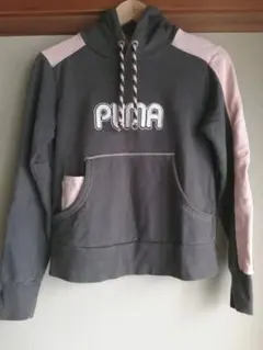 プーマ　PUMA　フーディー　パーカー　ロゴ　切り替え　トレーナー　フード付き