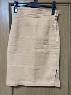 DRESSLAVE オレンジベージュタイトスカート サイドスリット