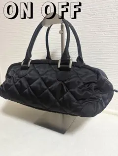 ONOFF オノフ トートバッグ ラウンドバッグ　ブラック