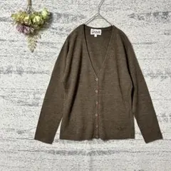 クリッツア　Vネックニットカーディガン　ブラウン　Lサイズ　無地　キレイめ