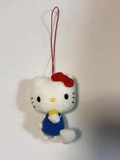 ハローキティ ぬいぐるみストラップ 青 寿司屋 平成レトロ - メルカリ