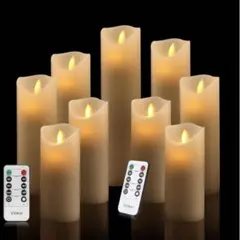 [美品/値下げ中]LEDキャンドルセット 9個 リモコン付き