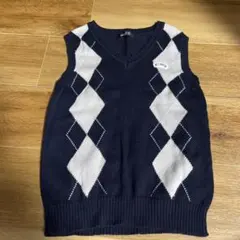 COMME CA ISM ダイヤモンドパターン ベスト 130A