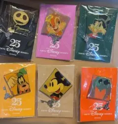 東京ディズニーリゾート 25周年 ピンバッジセット