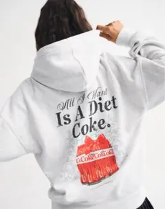Abercrombie and Fitchコカ・コーラデザインパーカー グレーのサムネイル