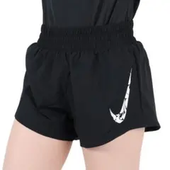 S 新品 ナイキ ショートパンツ ランニング レディース 黒 スウッシュ 短パン