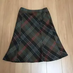 値下げ☆茶系チェックスカート S