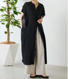 新品 26SS今季新作 BEARDSLEY ビアズリー リネンコクーンワンピース