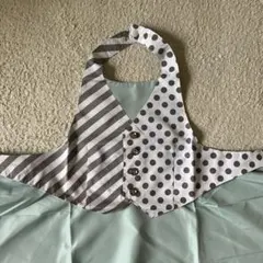 ストライプドット　子供用エプロン 80-90cm 新品未使用