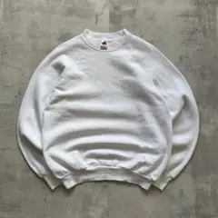 90s USA製　FRUIT OF THE ROOM　スウェット　ホワイト　無地