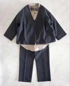 ノーカラージャケット セットアップ スーツセット 卒園式 入学式 120cm