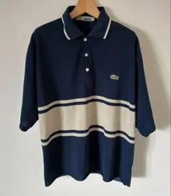 フランス製　CHEMISE LACOSTE ポロシャツ　ネイビー/オフホワイト