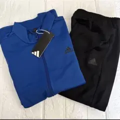 adidas ジャージ 上下セット 青黒150サイズ