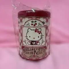 ハローキティ チェリー柄 蓋付き缶・新品未使用未開封