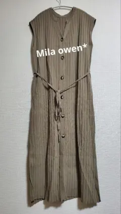 Mila owen／ロングジレ／ジレ／羽織／ニットワンピ／ニットジレ／ゆったり