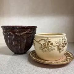 アレンジメントフラワーベース新品中古混まとめ売り2点ブリザードブドドライフラワー