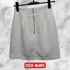CECIL McBEE ミニスカート ホワイト フロントジッパーのサムネイル