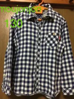 ムージョンジョンmoujonjon チェックシャツ 130 美品