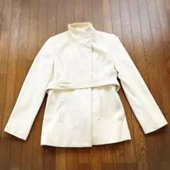 ウール ピーコート ベルト付き