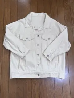 アイボリー オーバーサイズ デニムジャケット