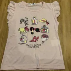 フリル袖 ピンク Tシャツ 120